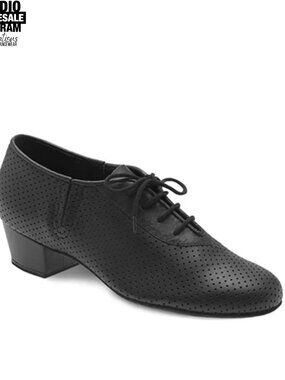 Bloch Women's Practice Ballroom Shoe Size 6.5 Leather Black 1"Heel SO850L